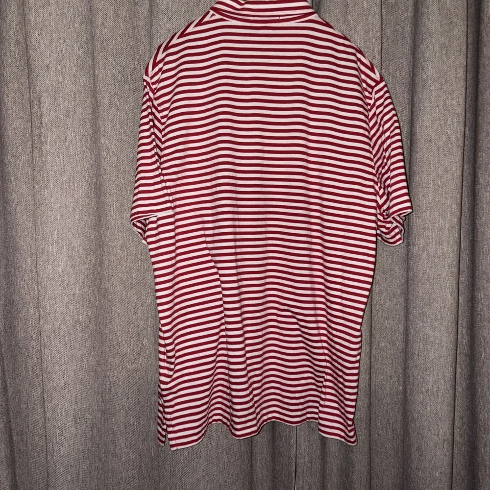Polo Ralph‎ Lauren Short Sleeve Classic Fit XL Red & White Stripes Pony